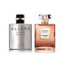 Kit Perfumes Chanel Allure Homme Sport Coco Mademoiselle Masculino Feminino 100ml