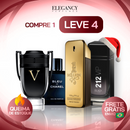 Kit 4 Perfumes Masculinos 100ml: 1 Million, 212 VIP, Invictus, Bleu