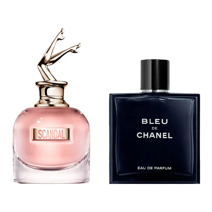 Combo de Perfumes Casal Scandal e Bleu de Chanel 100ml Duradouro