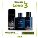 Kit 3 Perfumes Masculinos Importados: Sauvage, Bleu de Chanel, 212 VIP Black