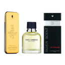 Combo Exclusivo 3 Perfumes Masculinos: 1 Million, D&G Pour Homme, Silver Scent - Fragrâncias Icônicas e Duradouras