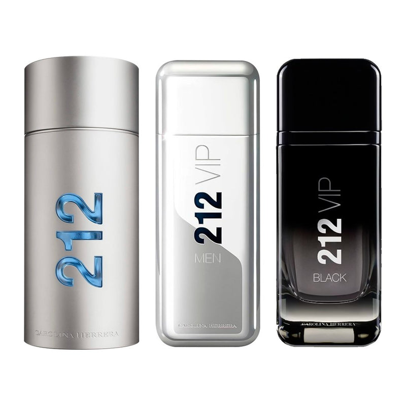 Combo Exclusivo 3 Perfumes Masculinos Elegancy: 212 VIP, VIP MEN e Black Longa Duração