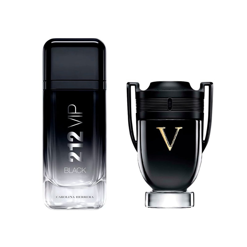 Combo Perfumes Masculinos Elegancy 212 VIP Black e Invictus Victory Duradouro