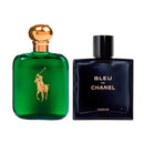 Combo Exclusivo Perfumes Masculinos Polo Green e Bleu de Chanel Essências Duradouras