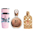 Kit 3 Perfumes Lattafa Yara, Fakhar, Royal Amber 100ml – Exclusivo